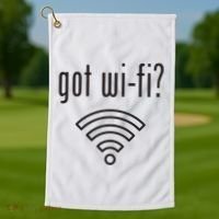 Funny Wifi For Internet Wifi Fan Got Wifi Golf Towel thumb 1