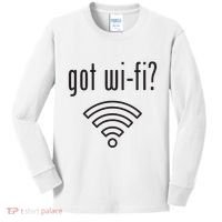 Funny Wifi For Internet Wifi Fan Got Wifi Kids Long Sleeve Shirt thumb 0