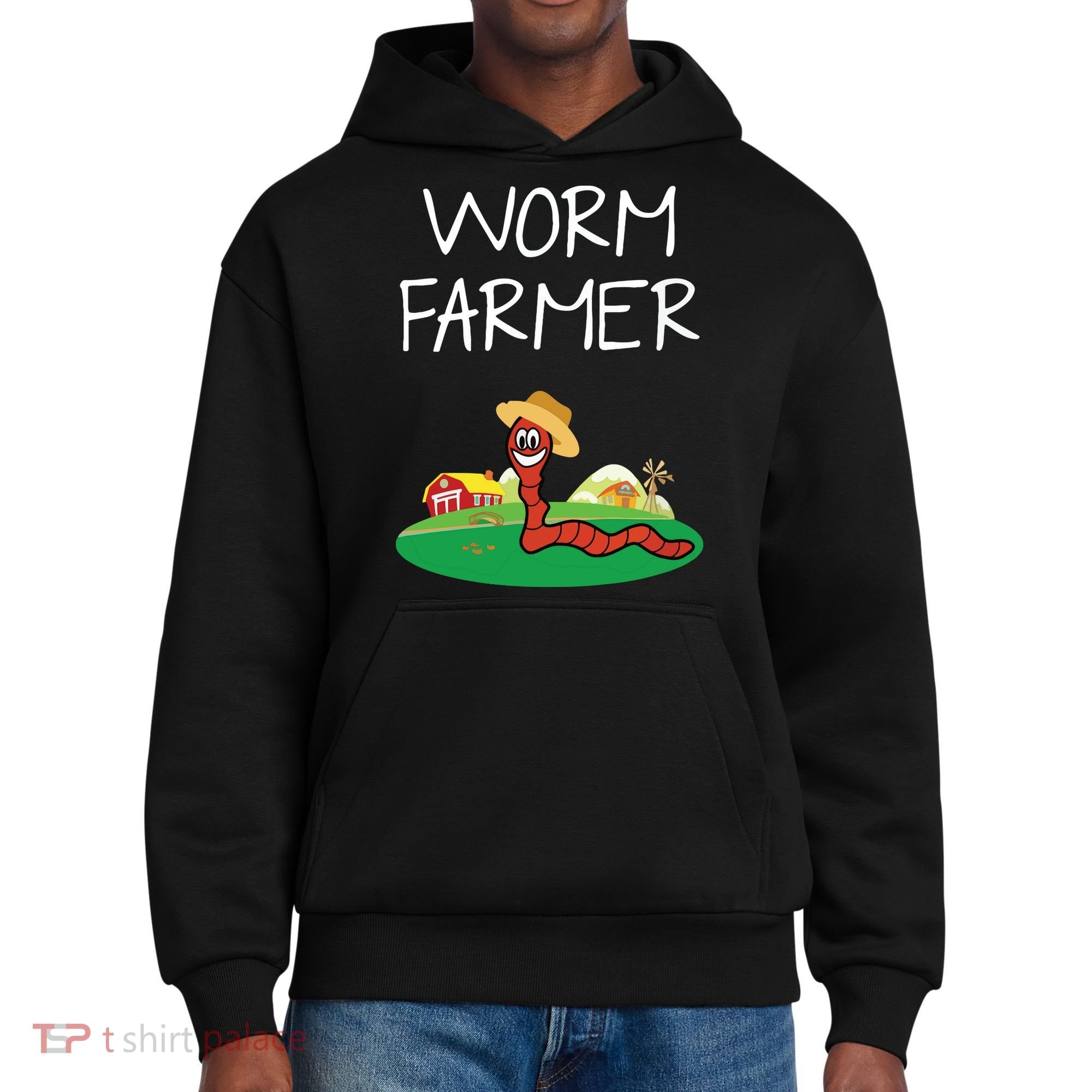 Funny Worm Farm Worm Vermiculture District V.I.T. Heavyweight Hoodie