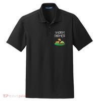 Funny Worm Farm Worm Vermiculture Dry Zone Grid Polo thumb 0