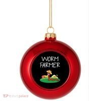 Funny Worm Farm Worm Vermiculture Plastic Christmas Ball Ornament thumb 0