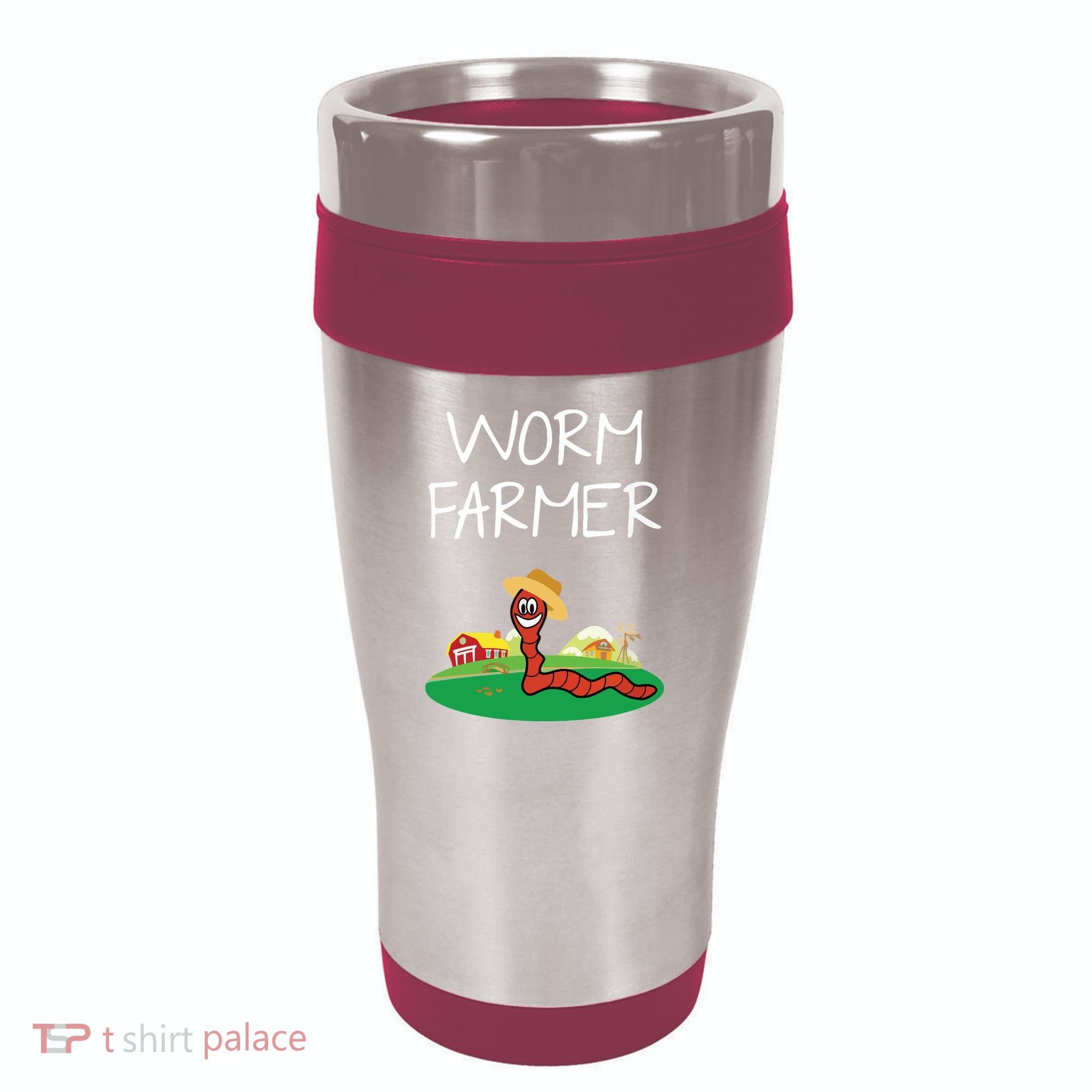 Funny Worm Farm Worm Vermiculture 16oz Travel Tumbler