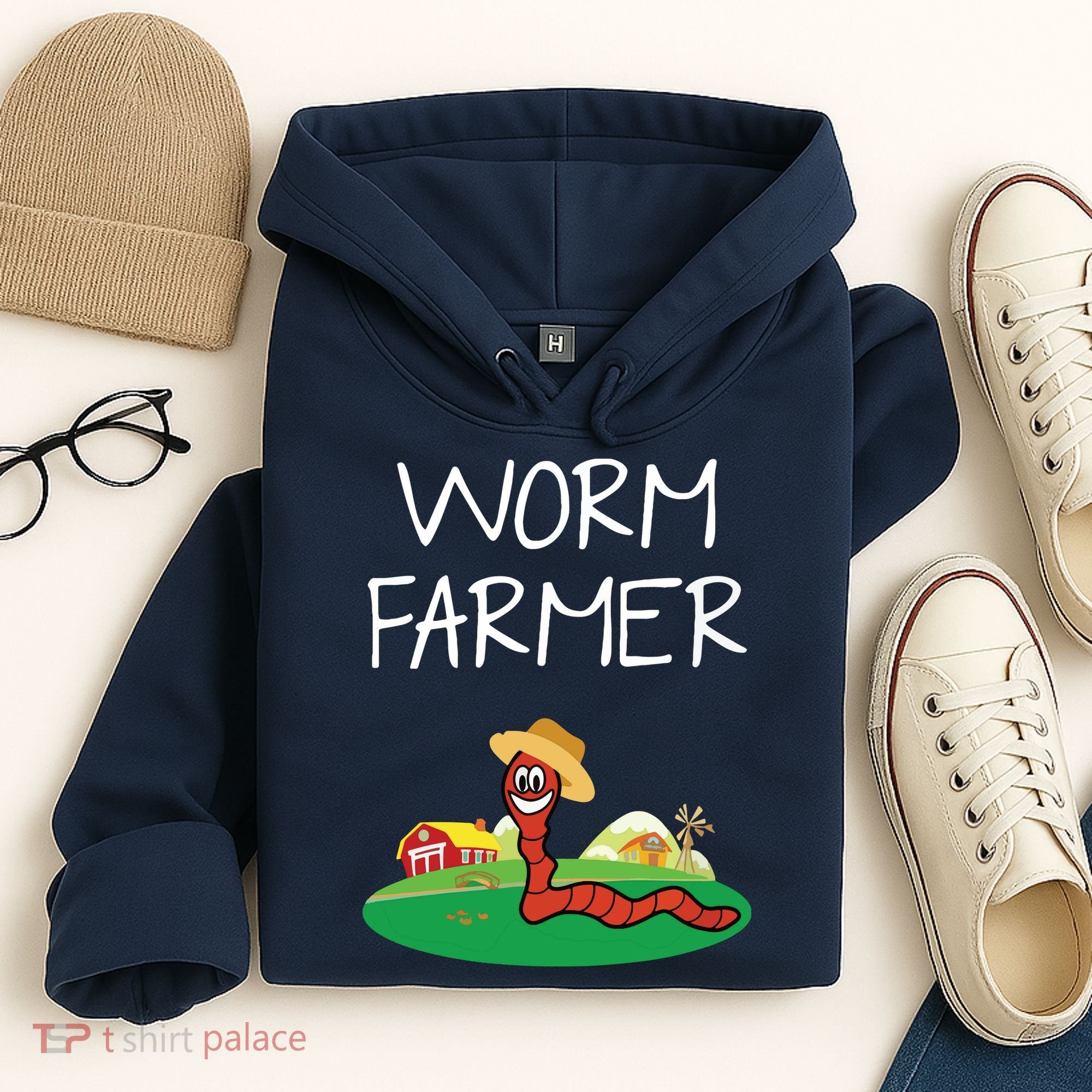 Funny Worm Farm Worm Vermiculture Hoodie