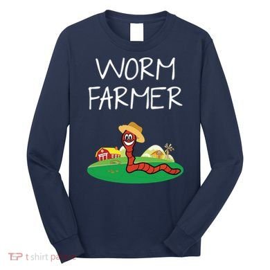 Funny Worm Farm Worm Vermiculture Long Sleeve Shirt
