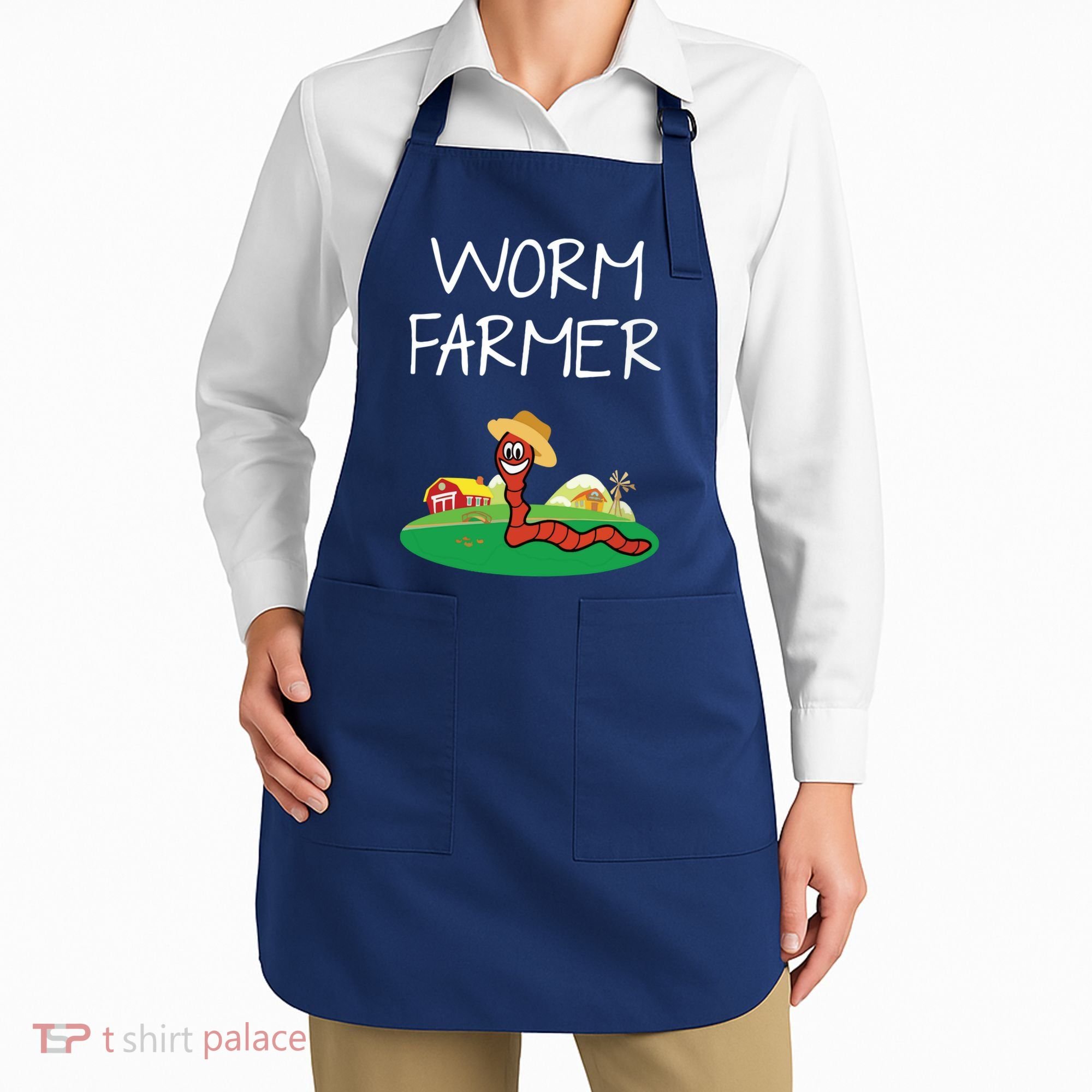 Funny Worm Farm Worm Vermiculture Apron