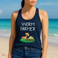 Funny Worm Farm Worm Vermiculture Women's Tank Top thumb 2