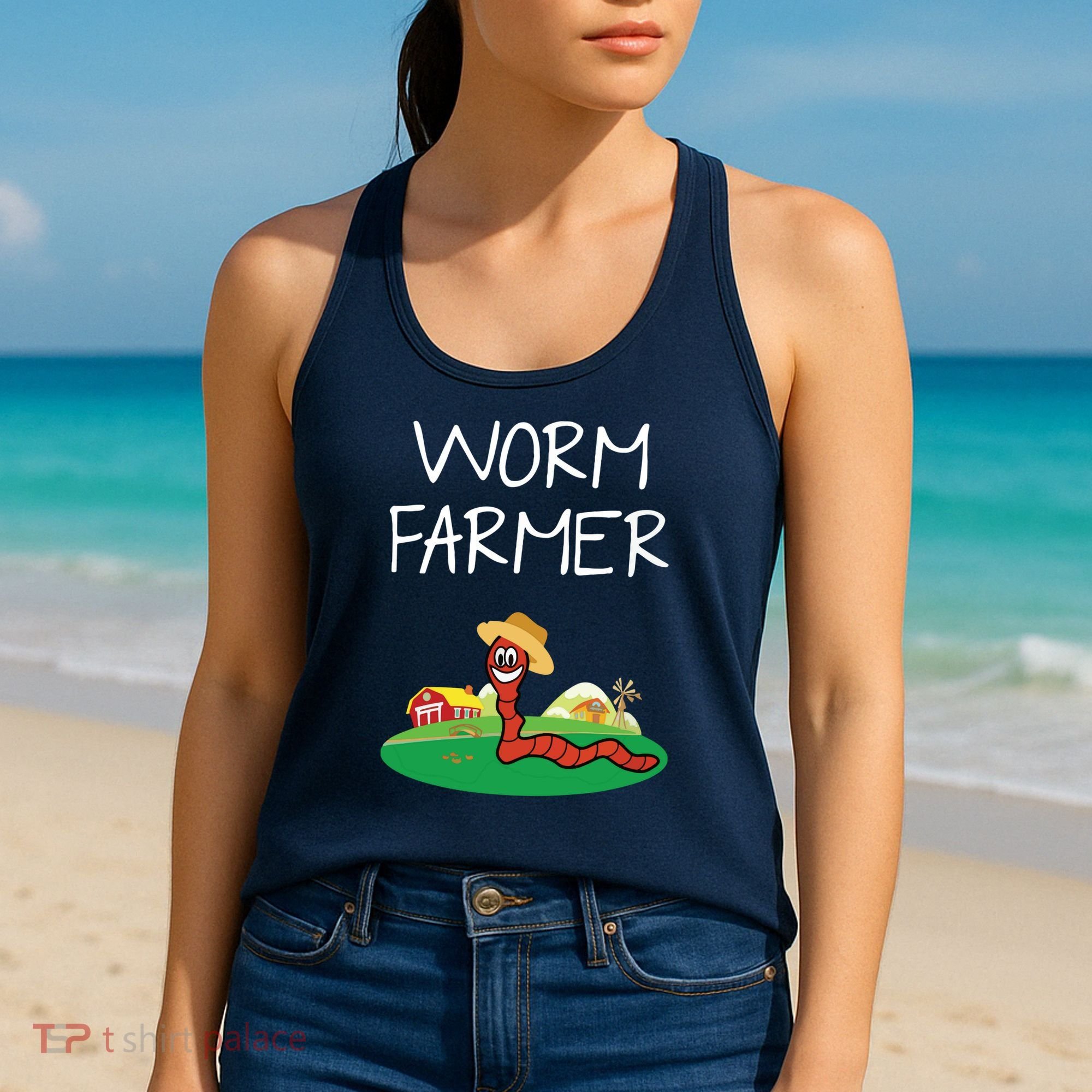 Funny Worm Farm Worm Vermiculture Women's Tank Top