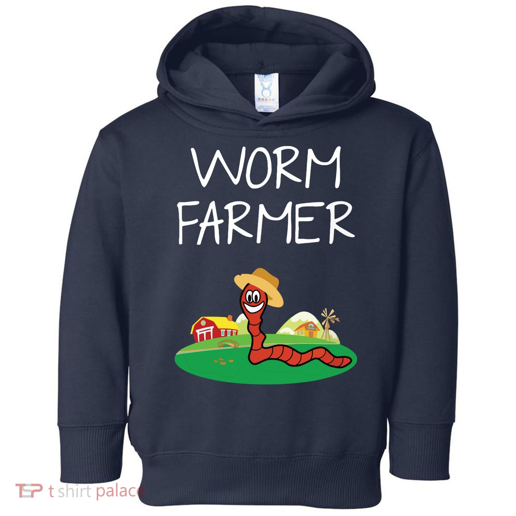 Funny Worm Farm Worm Vermiculture Toddler Hoodie