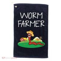 Funny Worm Farm Worm Vermiculture Golf Towel thumb 0