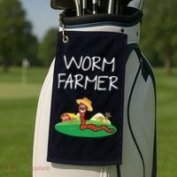 Funny Worm Farm Worm Vermiculture Golf Towel thumb 2