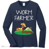 Funny Worm Farm Worm Vermiculture Women's Long Sleeve Shirt thumb 0