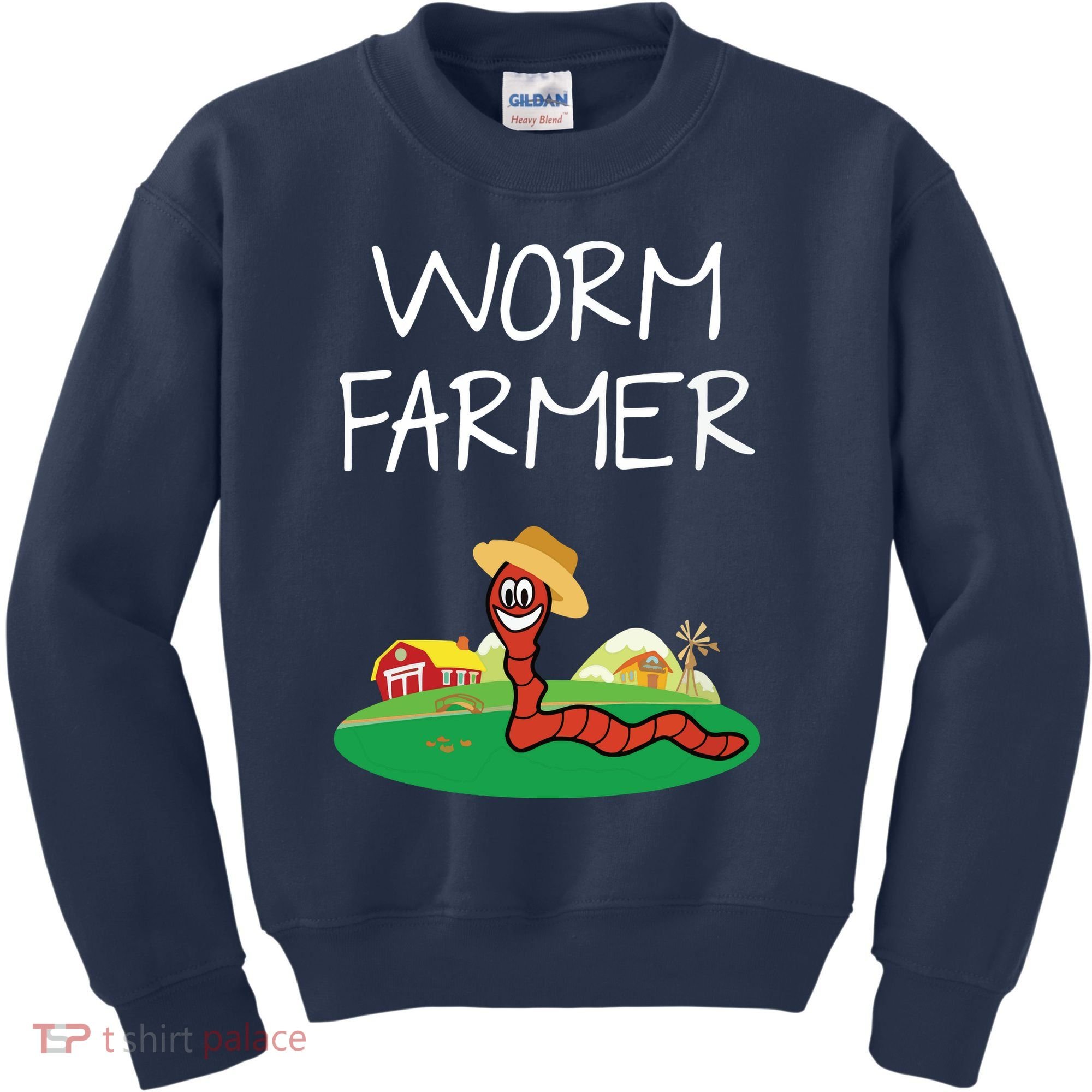 Funny Worm Farm Worm Vermiculture Kids Sweatshirt