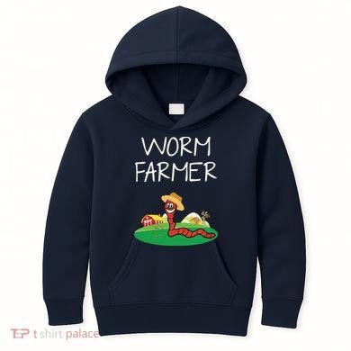 Funny Worm Farm Worm Vermiculture Kids Hoodie