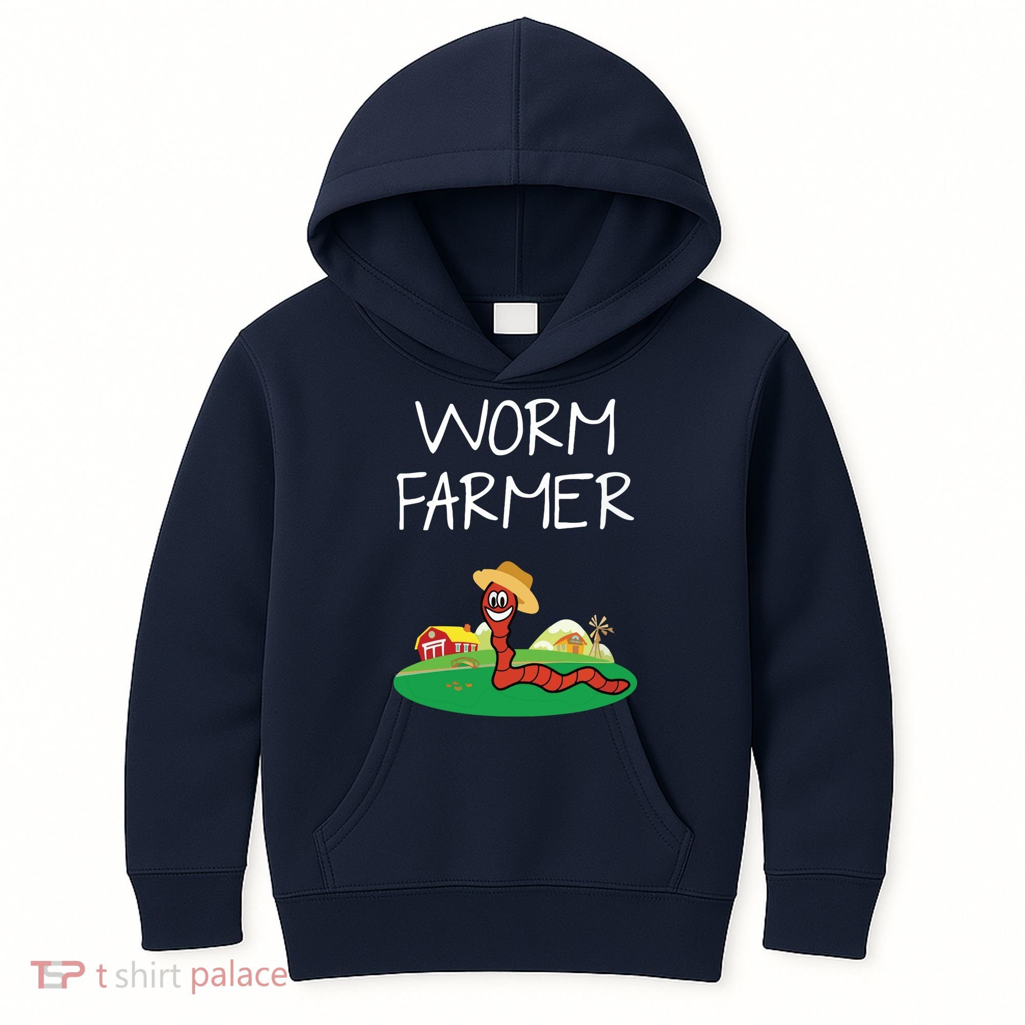Funny Worm Farm Worm Vermiculture Kids Hoodie