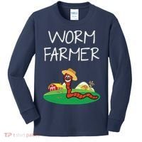 Funny Worm Farm Worm Vermiculture Kids Long Sleeve Shirt thumb 0