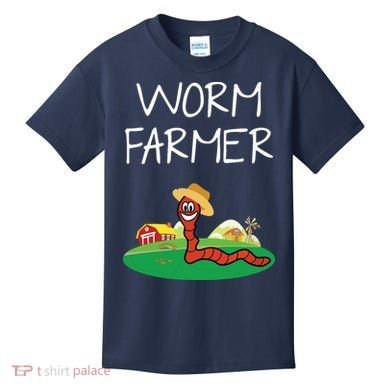 Funny Worm Farm Worm Vermiculture Kids T-Shirt
