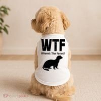 Ferret Wtf Funny Where’s The Ferret Doggie Tank thumb 2