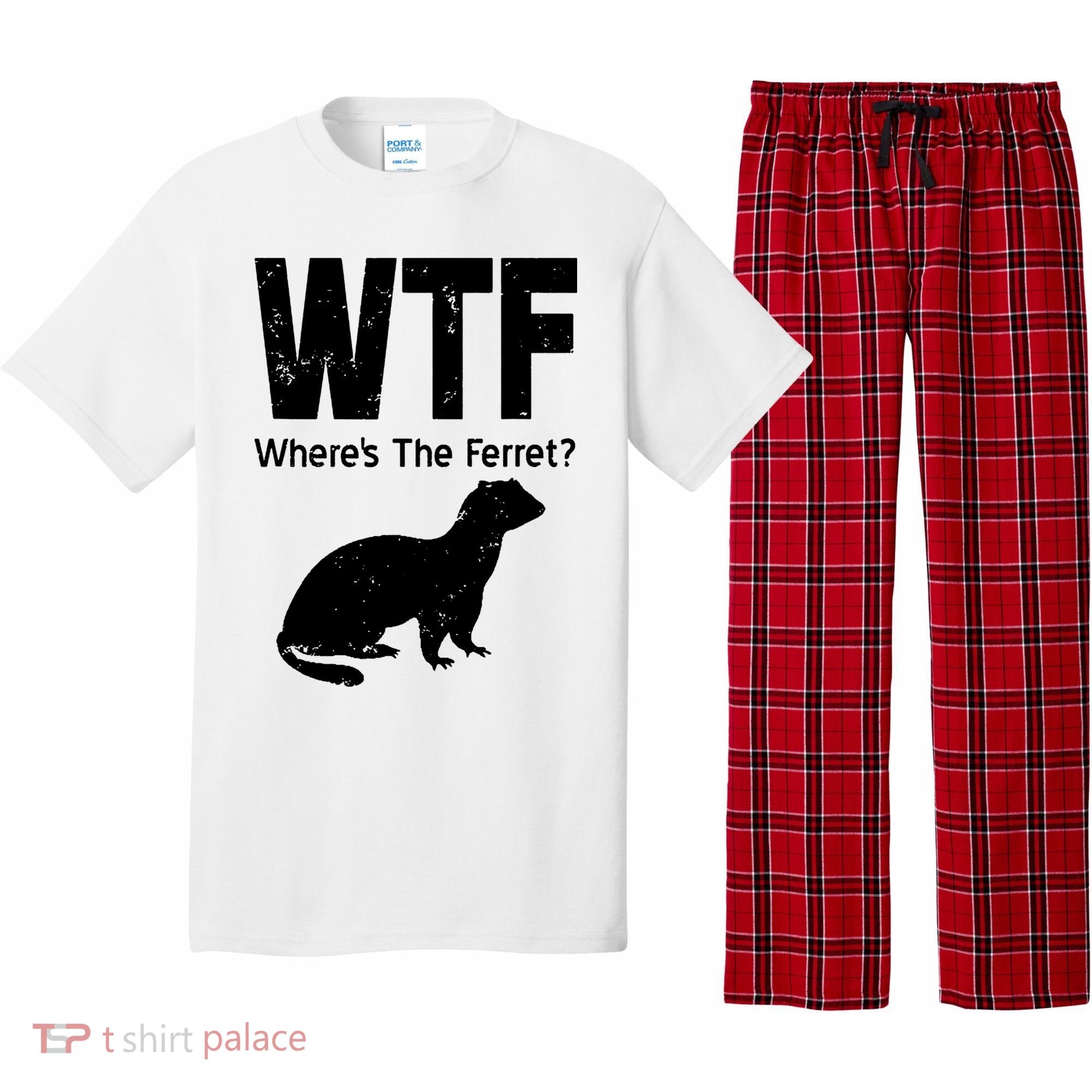 Ferret Wtf Funny Where’s The Ferret Pajama Set