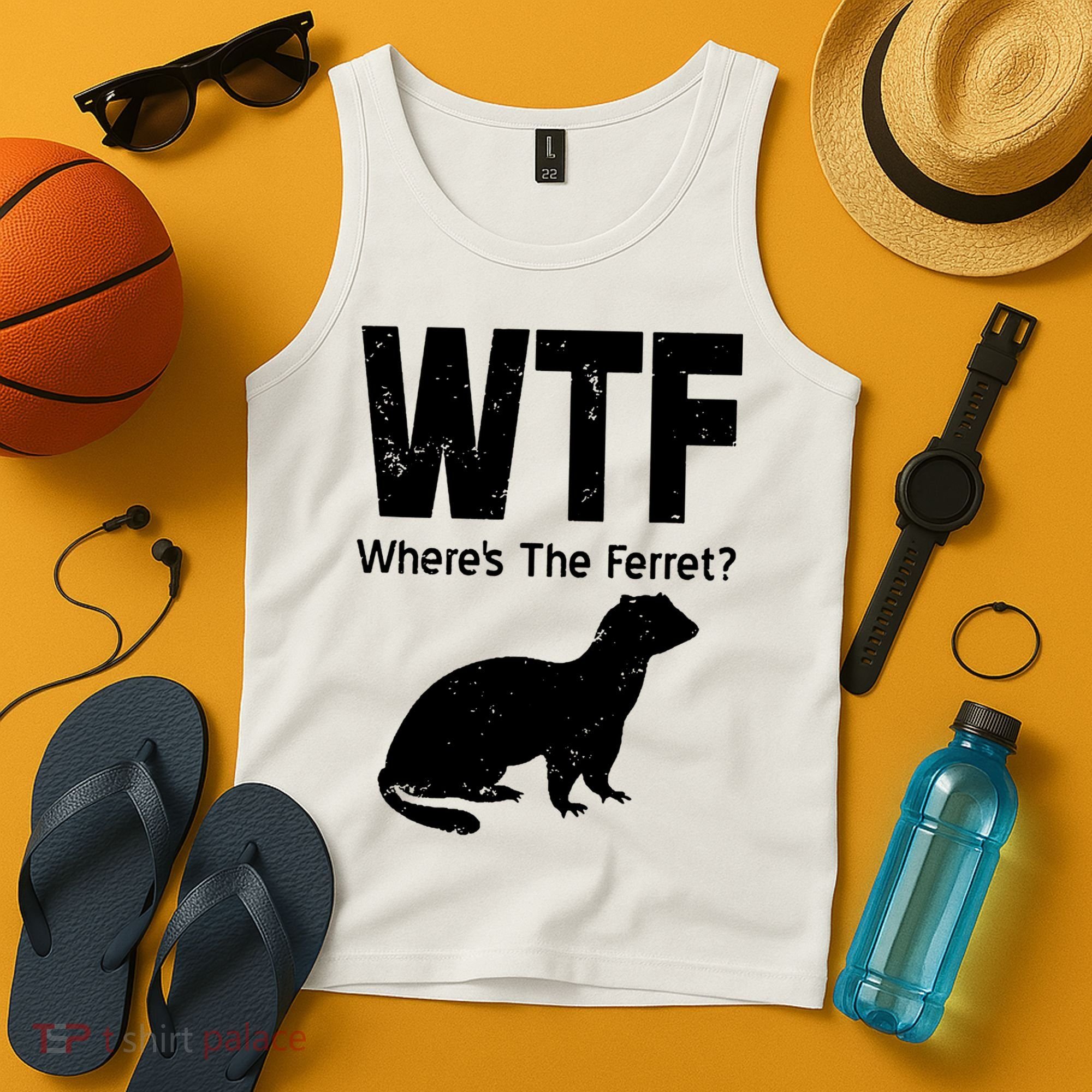 Ferret Wtf Funny Where’s The Ferret Tank Top