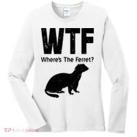 Ferret Wtf Funny Where’s The Ferret Women's Long Sleeve Shirt thumb 0