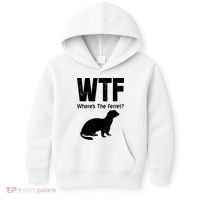 Ferret Wtf Funny Where’s The Ferret Kids Hoodie thumb 0