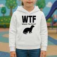 Ferret Wtf Funny Where’s The Ferret Kids Hoodie thumb 3