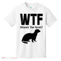 Ferret Wtf Funny Where’s The Ferret Kids T-Shirt thumb 0