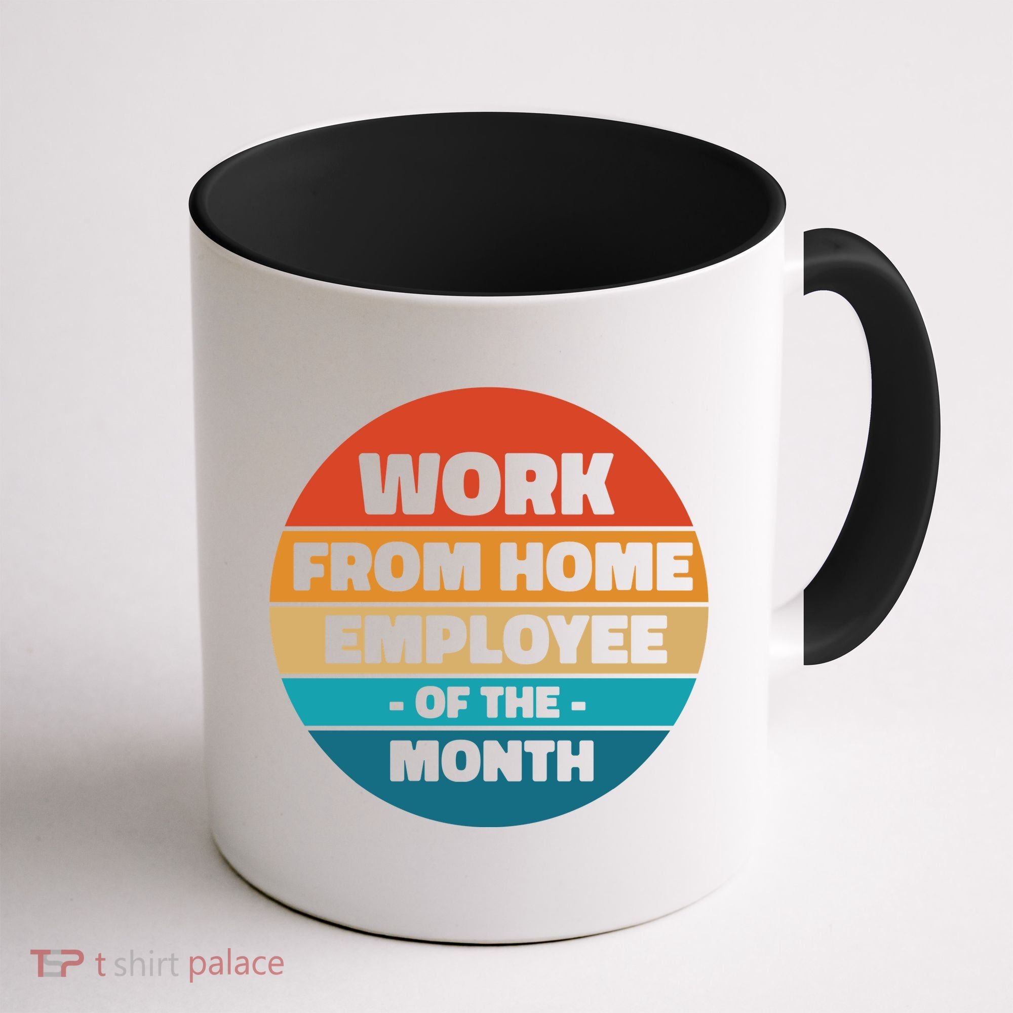 Funny Work From Home Employee Of The Month Retro Coffee Mug