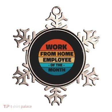 Funny Work From Home Employee Of The Month Retro Ornament