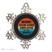 Funny Work From Home Employee Of The Month Retro Ornament thumb 0