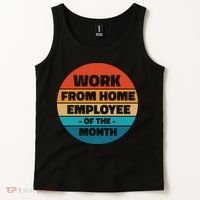 Funny Work From Home Employee Of The Month Retro Tank Top thumb 2