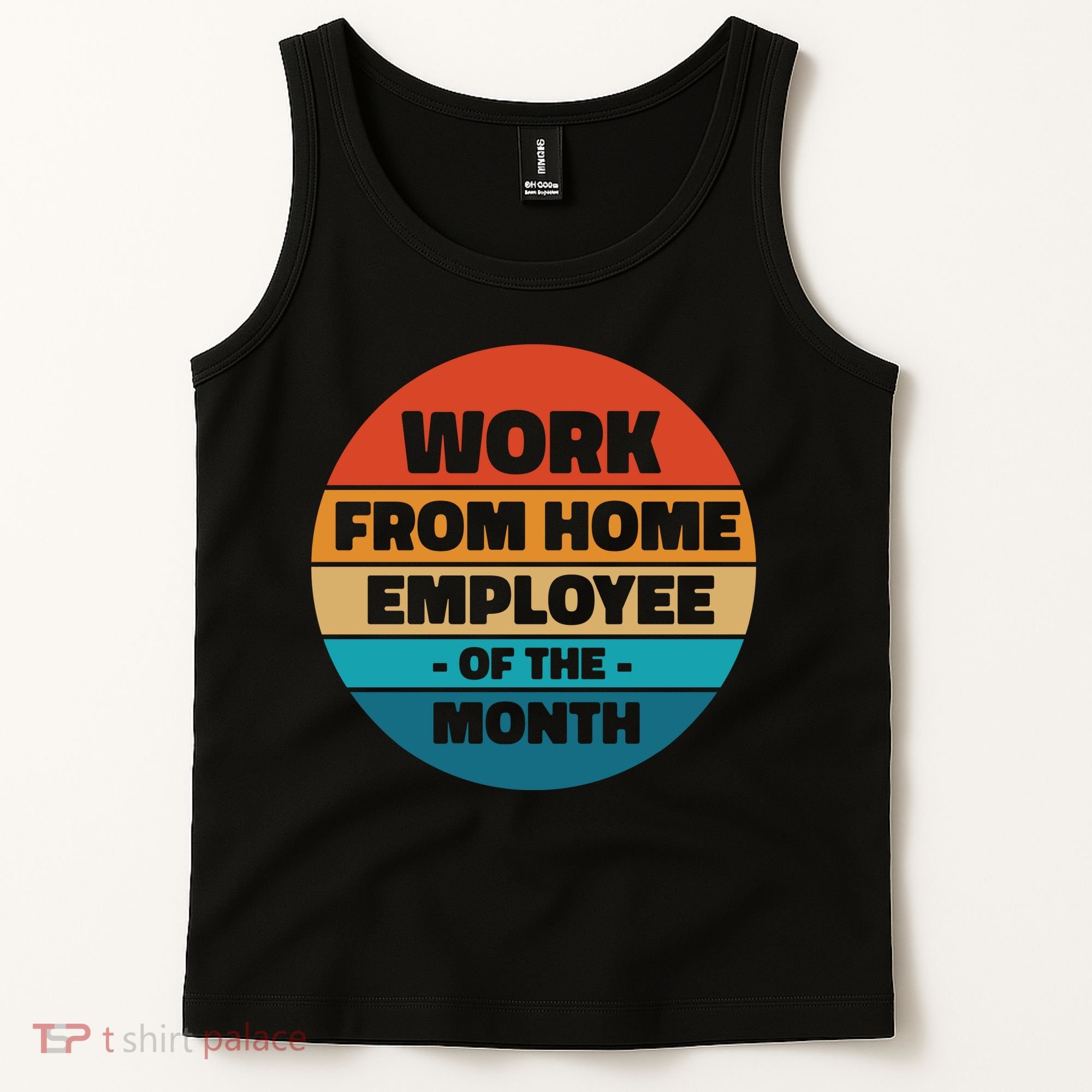 Funny Work From Home Employee Of The Month Retro Tank Top