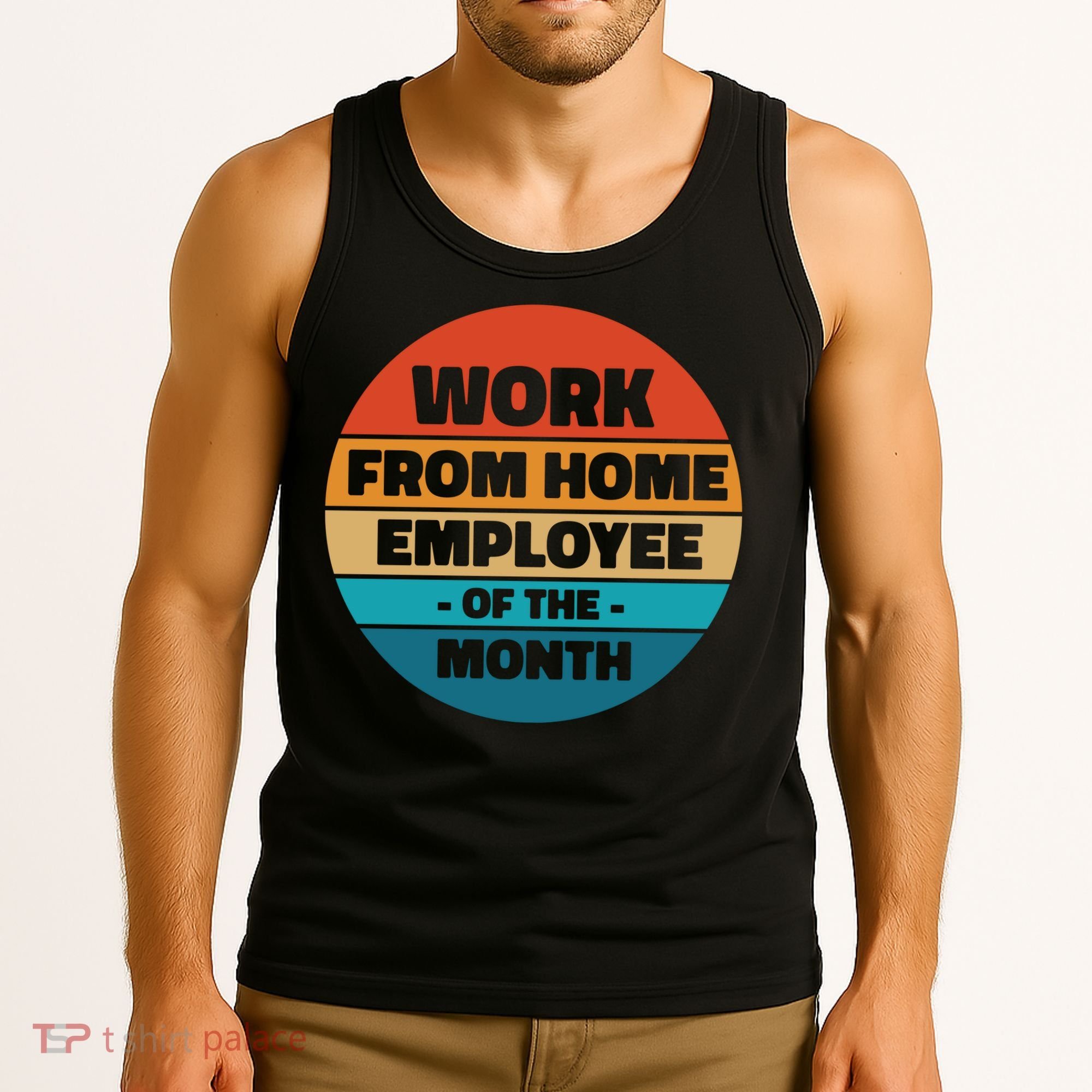 Funny Work From Home Employee Of The Month Retro Tank Top