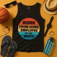 Funny Work From Home Employee Of The Month Retro Tank Top thumb 4