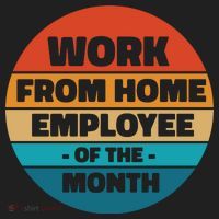 Funny Work From Home Employee Of The Month Retro Golf Towel thumb 3