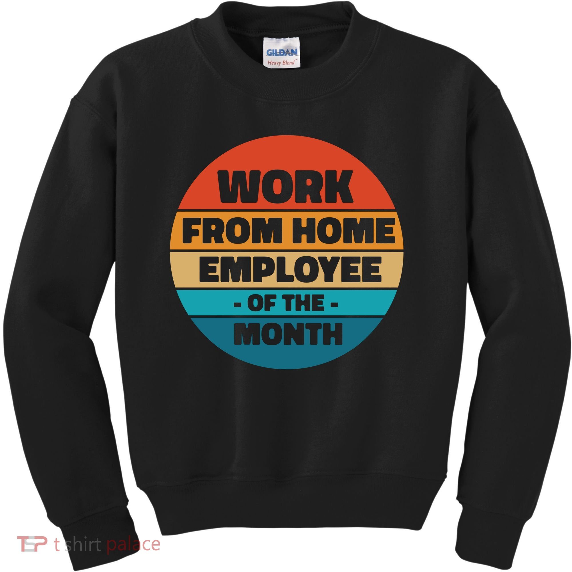 Funny Work From Home Employee Of The Month Retro Kids Sweatshirt