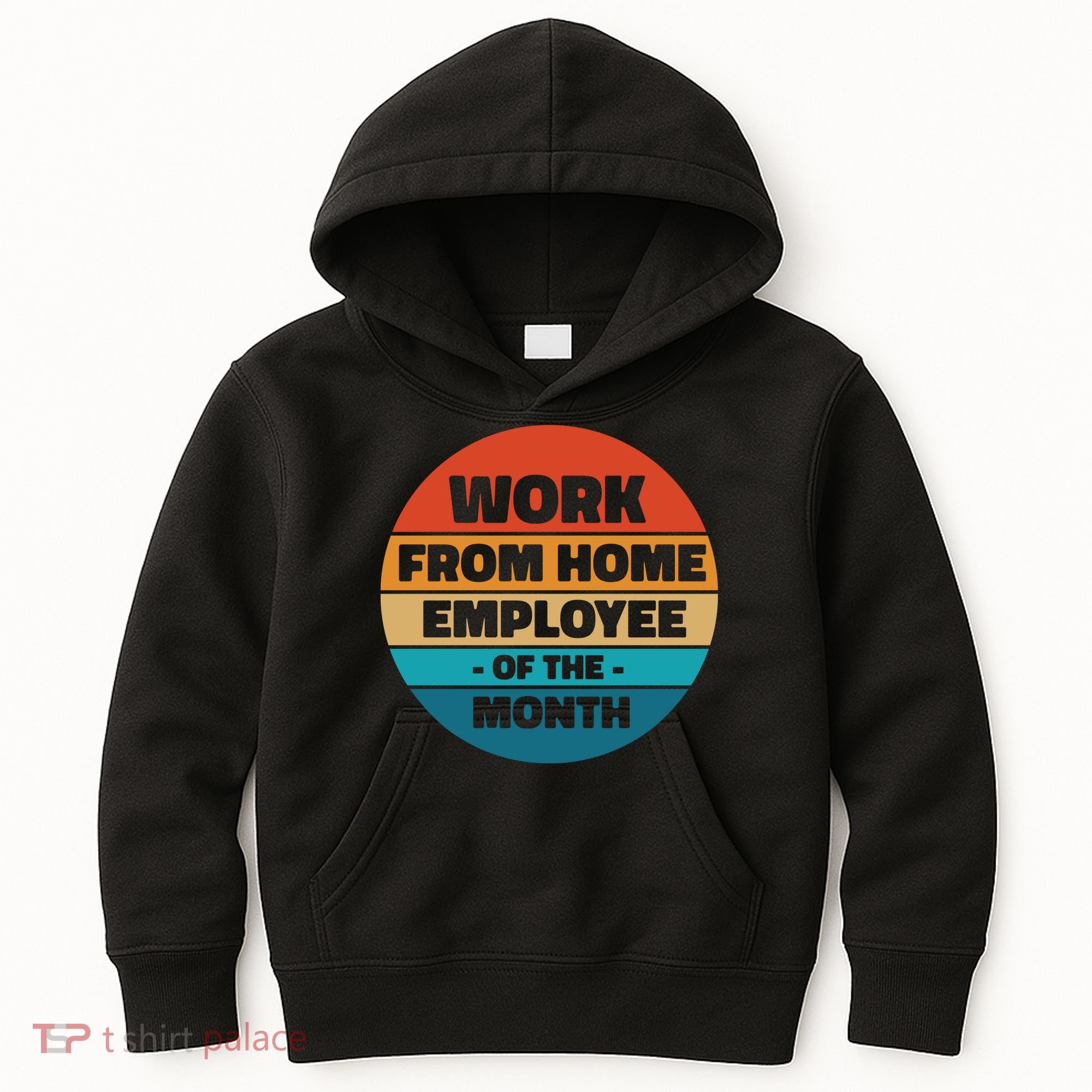 Funny Work From Home Employee Of The Month Retro Kids Hoodie
