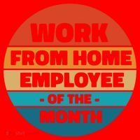 Funny Work From Home Employee Of The Month Retro Santa Hat thumb 1