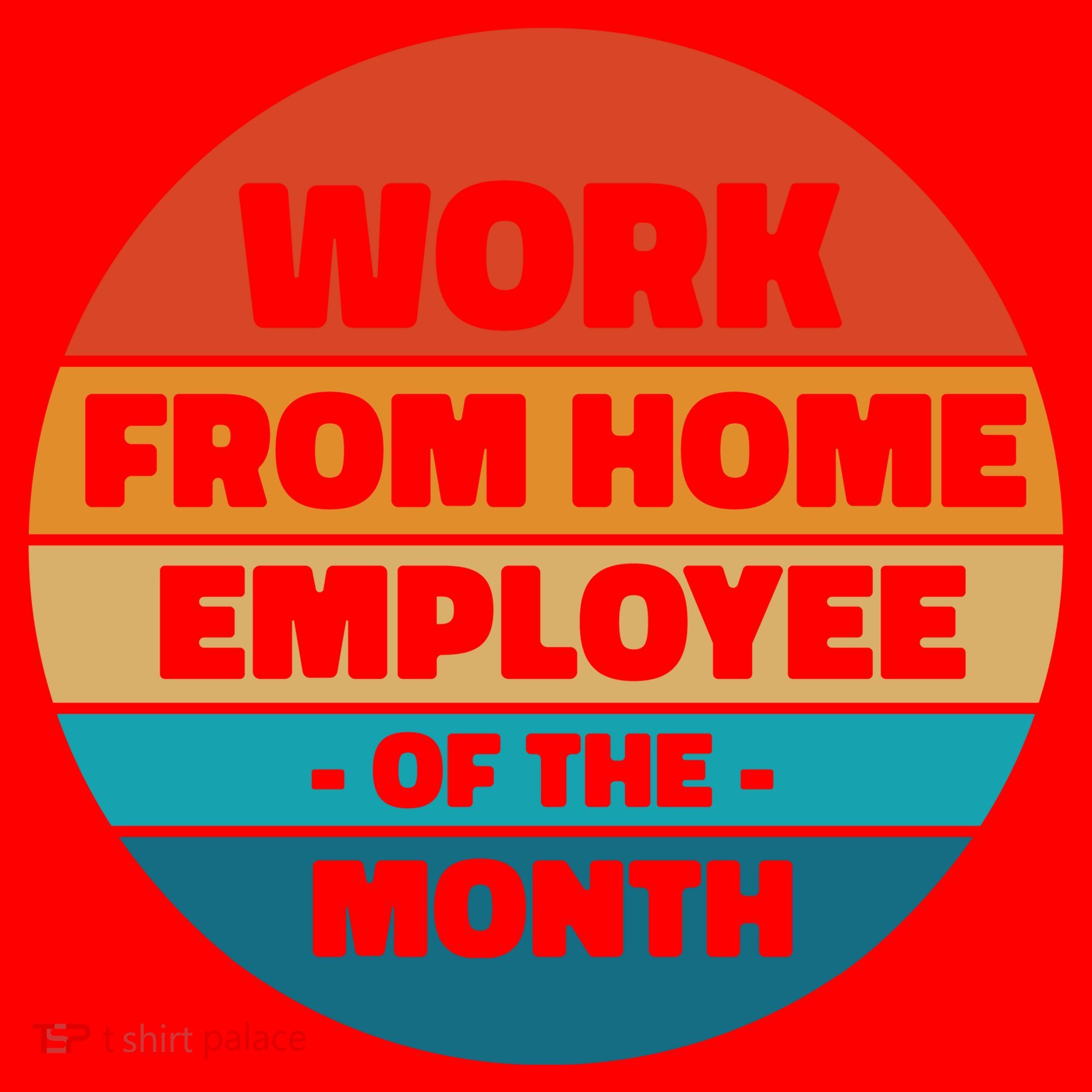 Funny Work From Home Employee Of The Month Retro Santa Hat