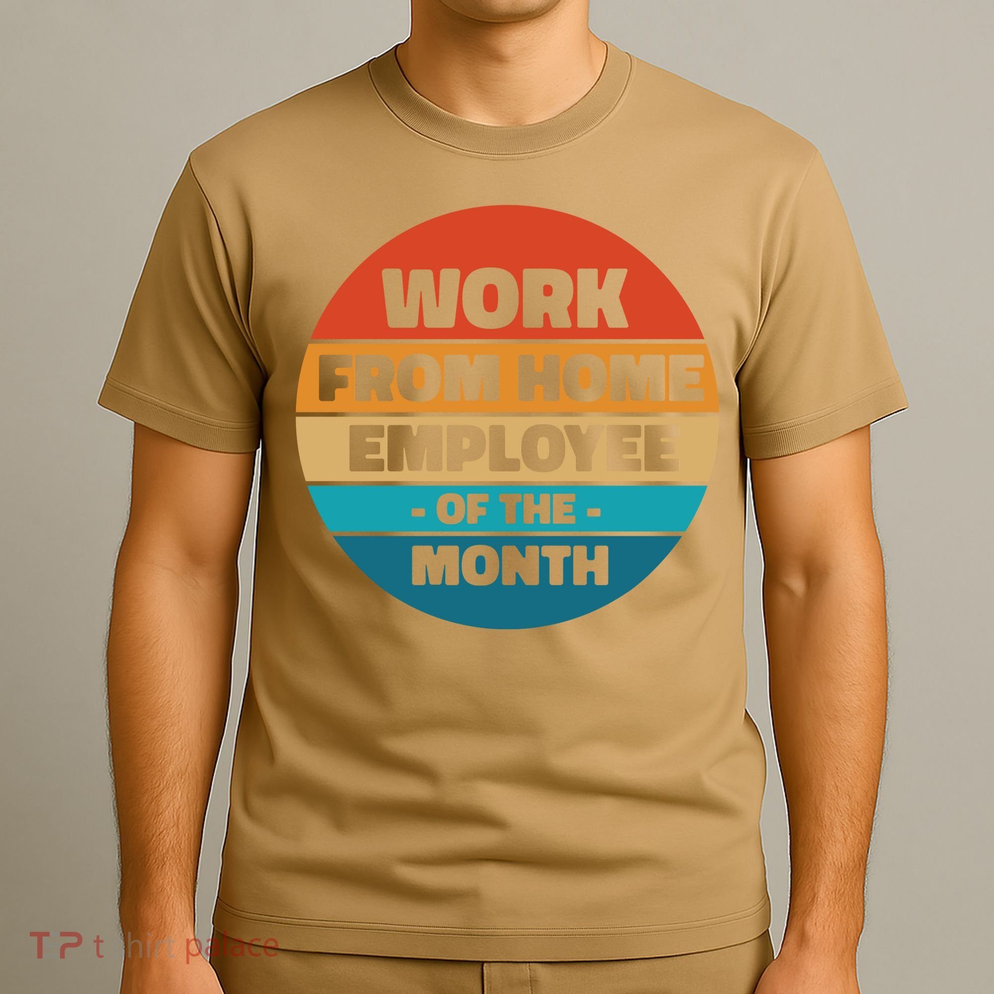Funny Work From Home Employee Of The Month Retro T-Shirt