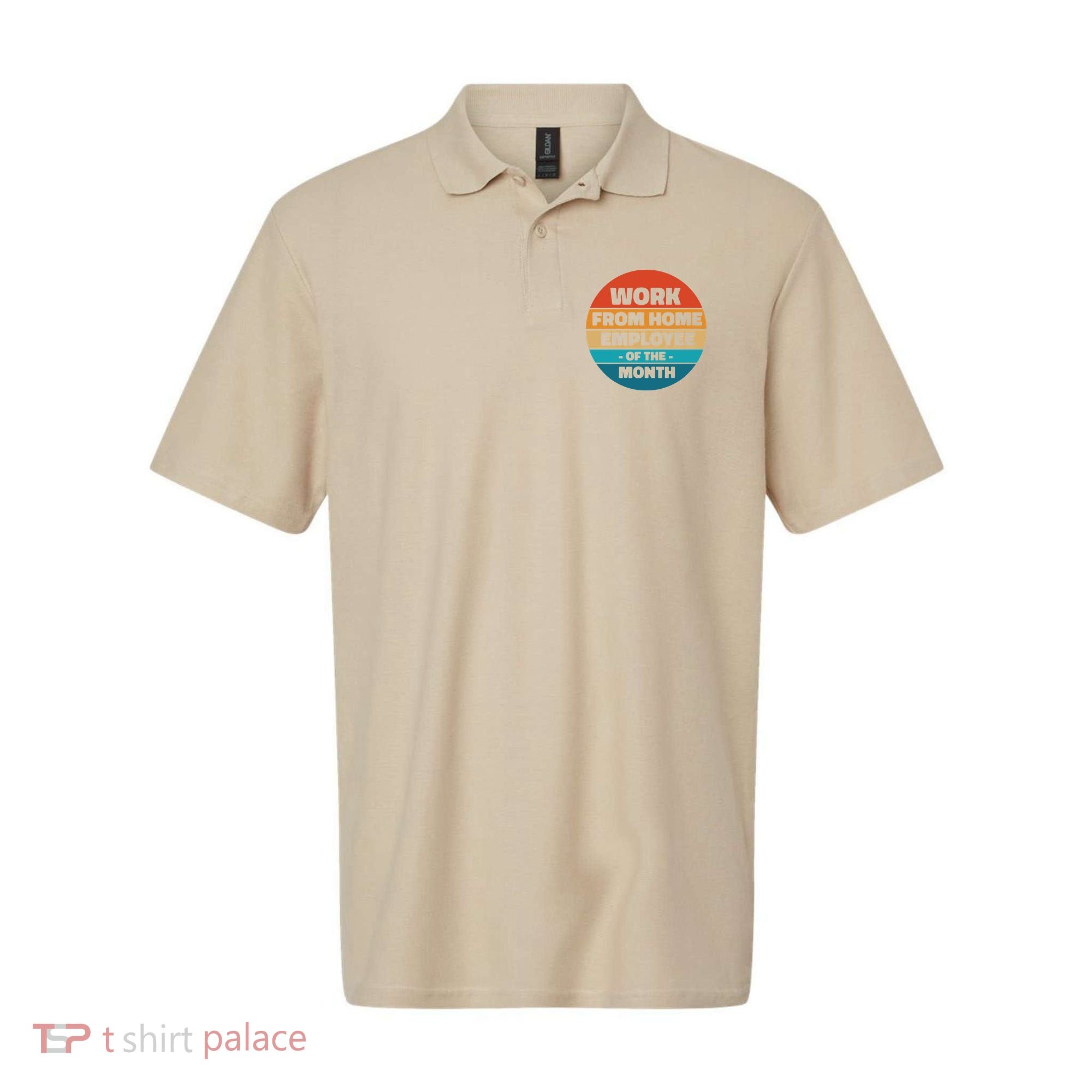 Funny Work From Home Employee Of The Month Retro Polo