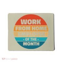 Funny Work From Home Employee Of The Month Retro Mousepad thumb 0