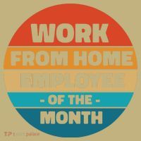 Funny Work From Home Employee Of The Month Retro Mousepad thumb 1
