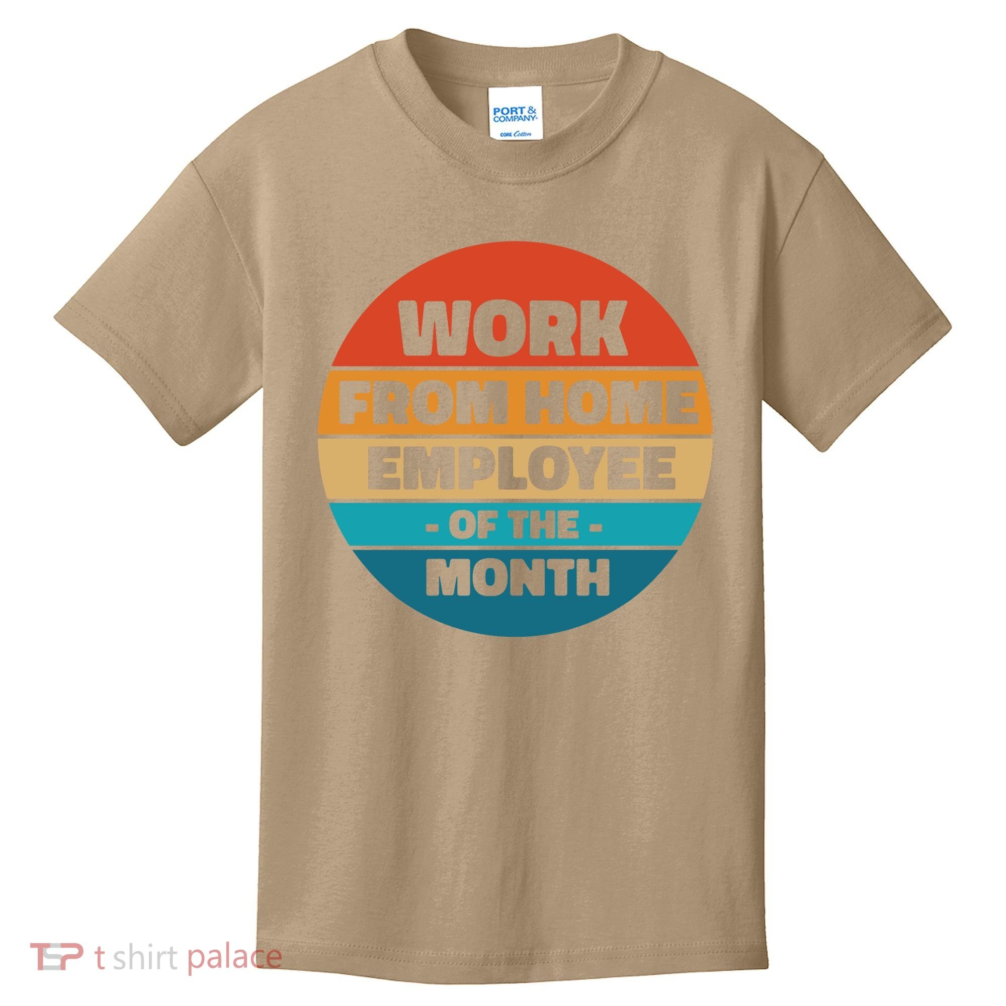 Funny Work From Home Employee Of The Month Retro Kids T-Shirt