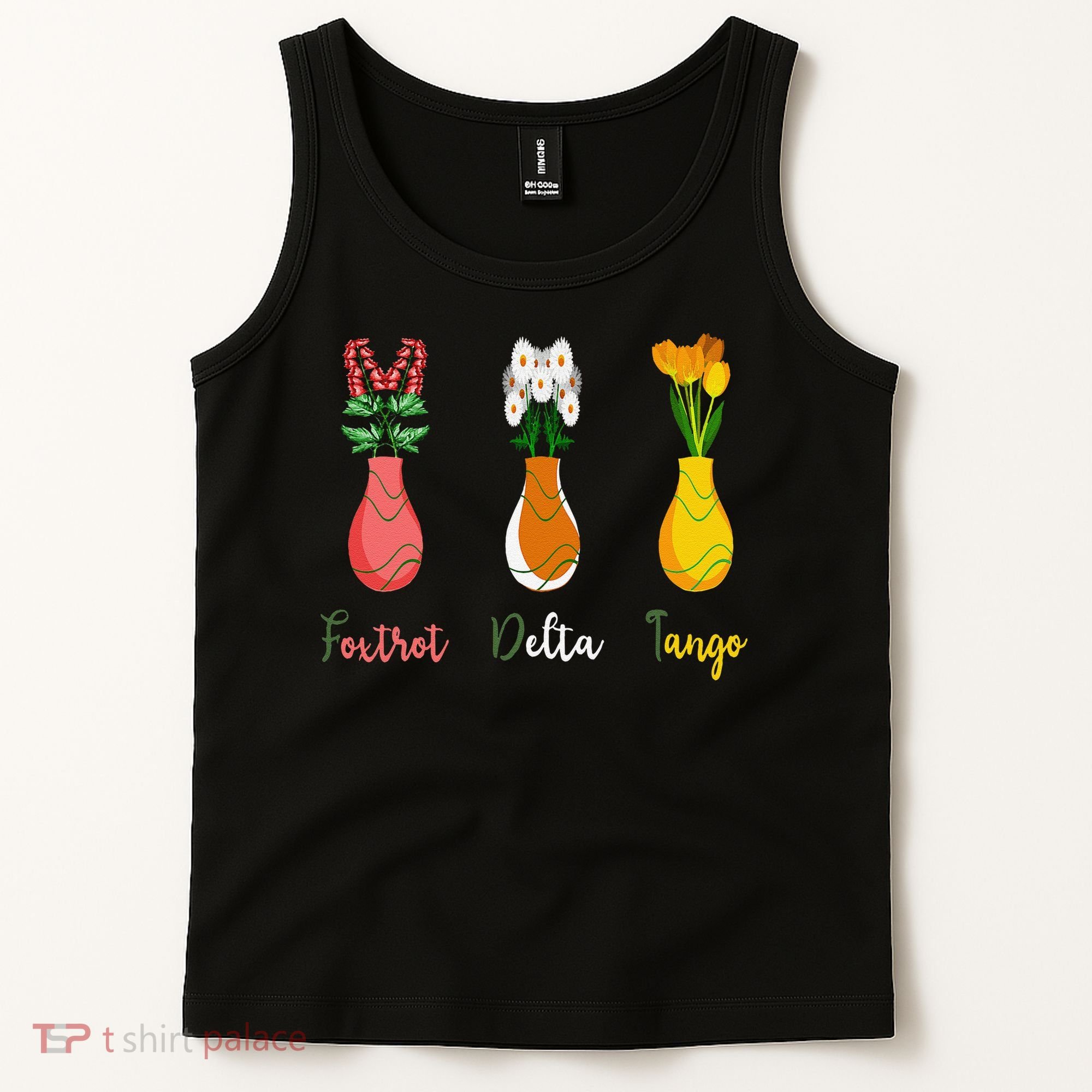 Floral Wildflowers Foxtrots Deltas Tangos Funny Florist Tank Top