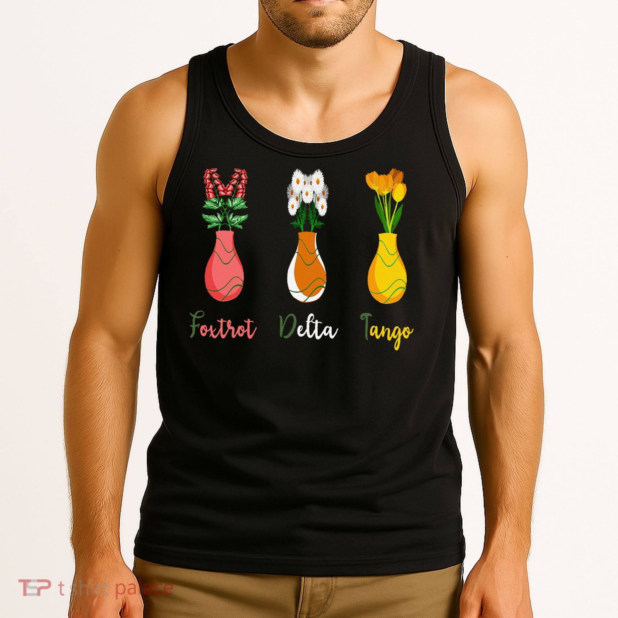 Floral Wildflowers Foxtrots Deltas Tangos Funny Florist Tank Top