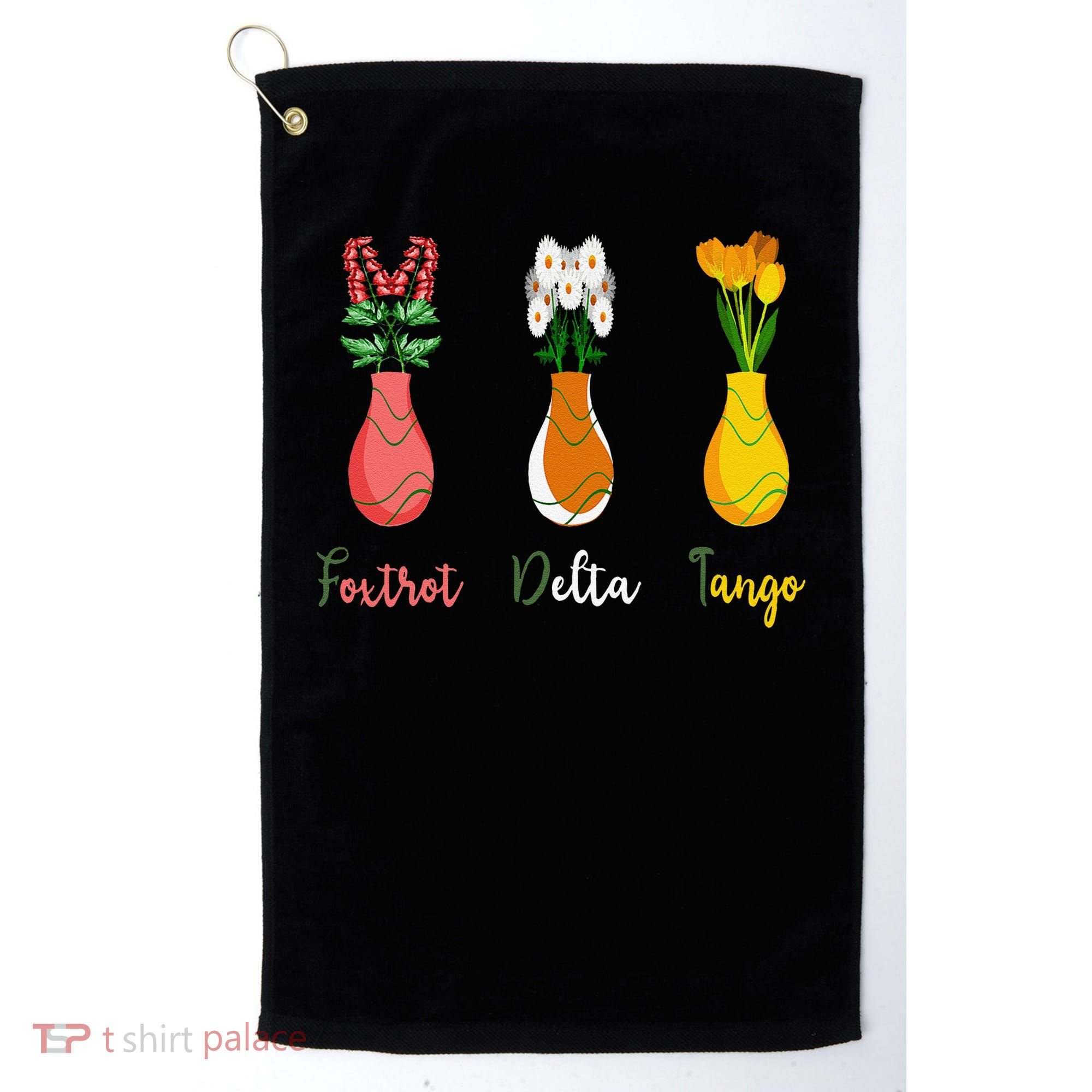 Floral Wildflowers Foxtrots Deltas Tangos Funny Florist Golf Towel