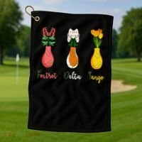 Floral Wildflowers Foxtrots Deltas Tangos Funny Florist Golf Towel thumb 1