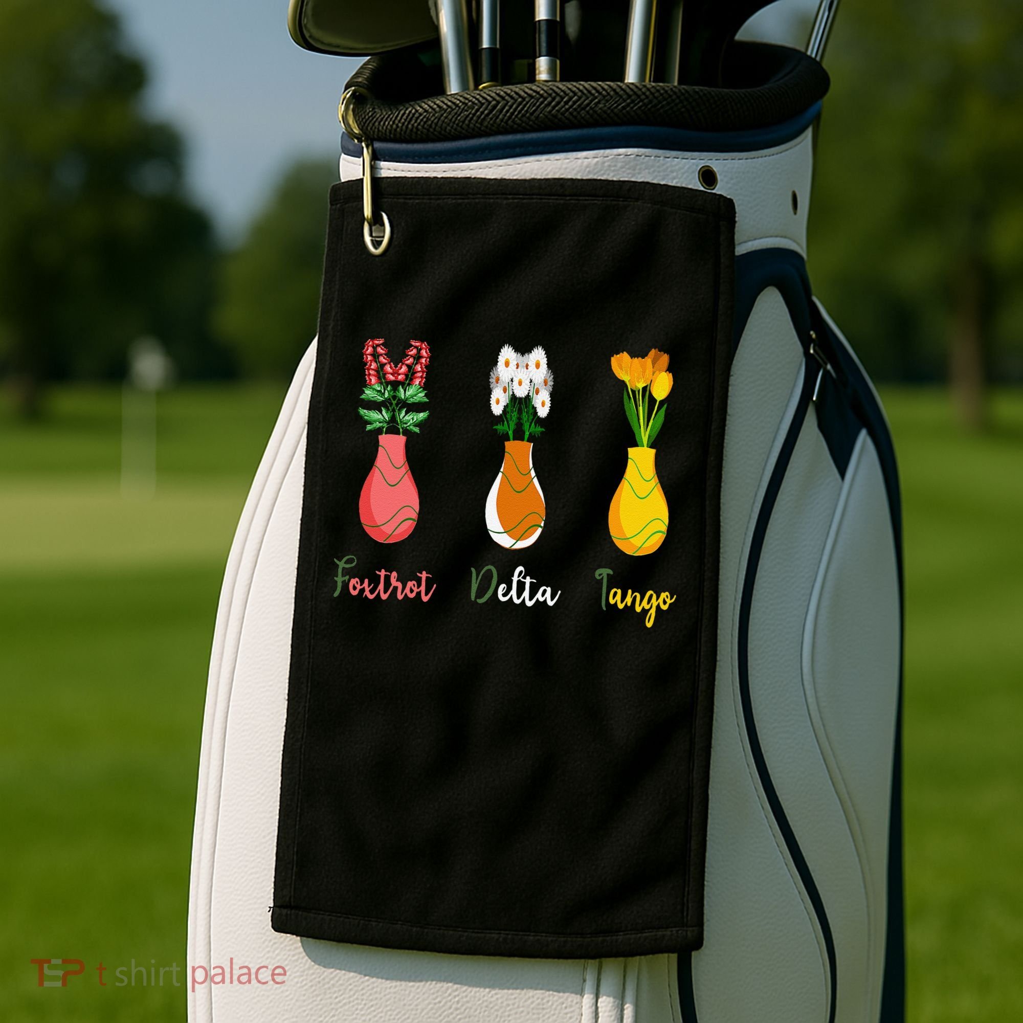 Floral Wildflowers Foxtrots Deltas Tangos Funny Florist Golf Towel