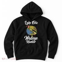 Funny Walleye Fishing Lake Erie Walleye Hunter Hoodie thumb 0